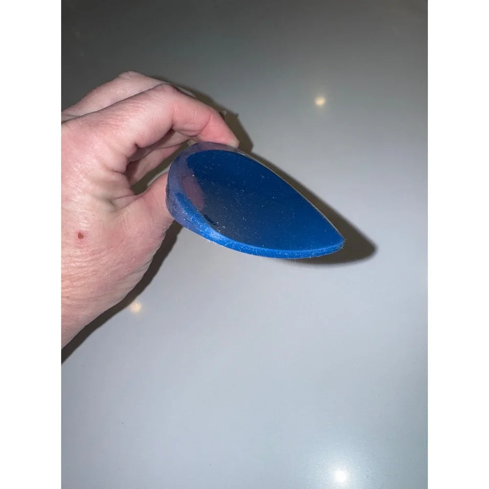 Le‎ Creuset Silicone Spoonula Blue Wood Handle Baking Cooking Kitchen